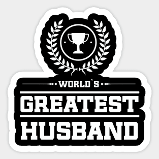 World`s Greatest HUSBAND Sticker